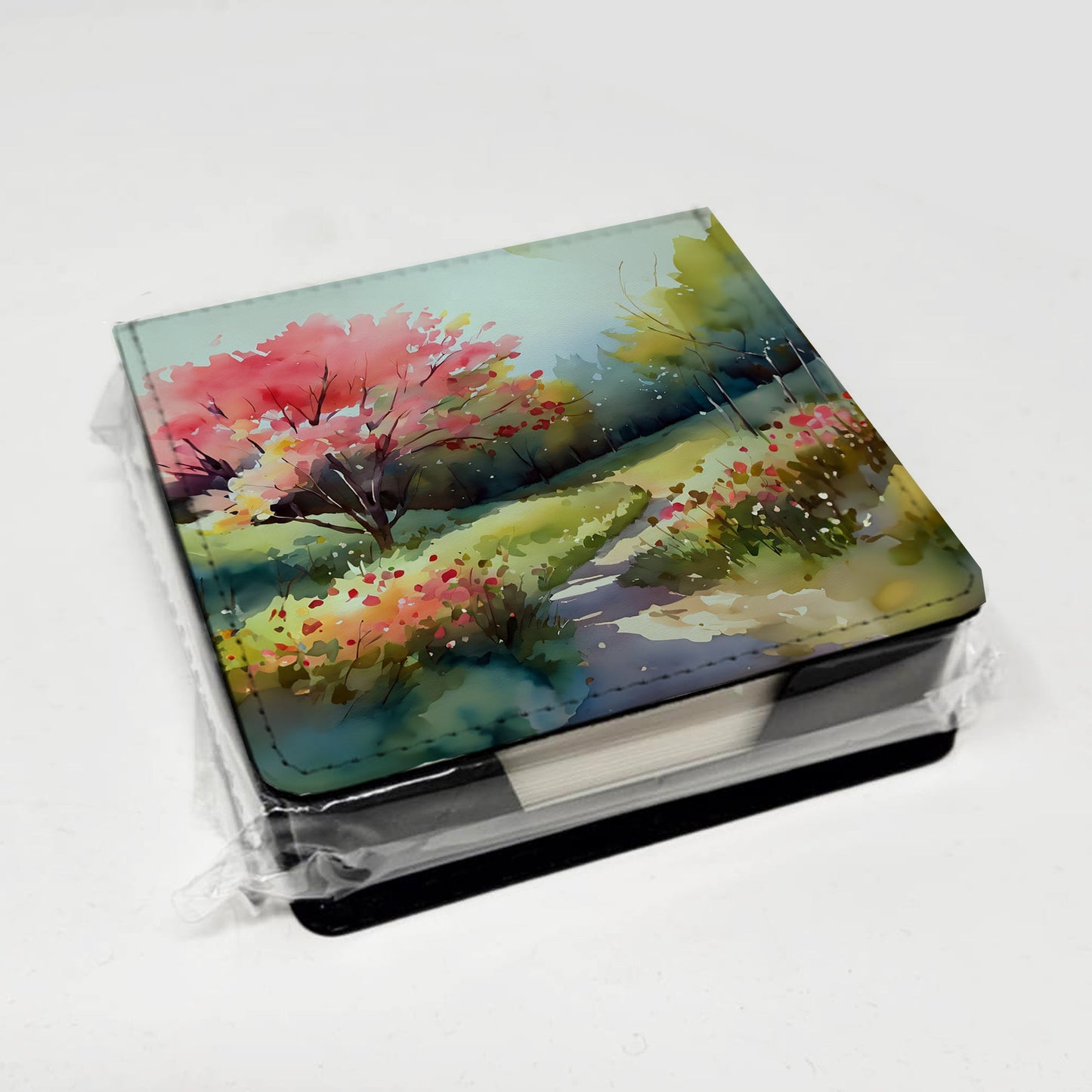 North Carolina Dogwoods in Watercolor PU Leather Note Paper Holder