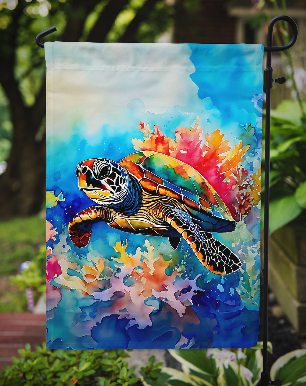 Loggerhead Sea Turtle Garden Flag – Outdoor Decorative Yard Flag