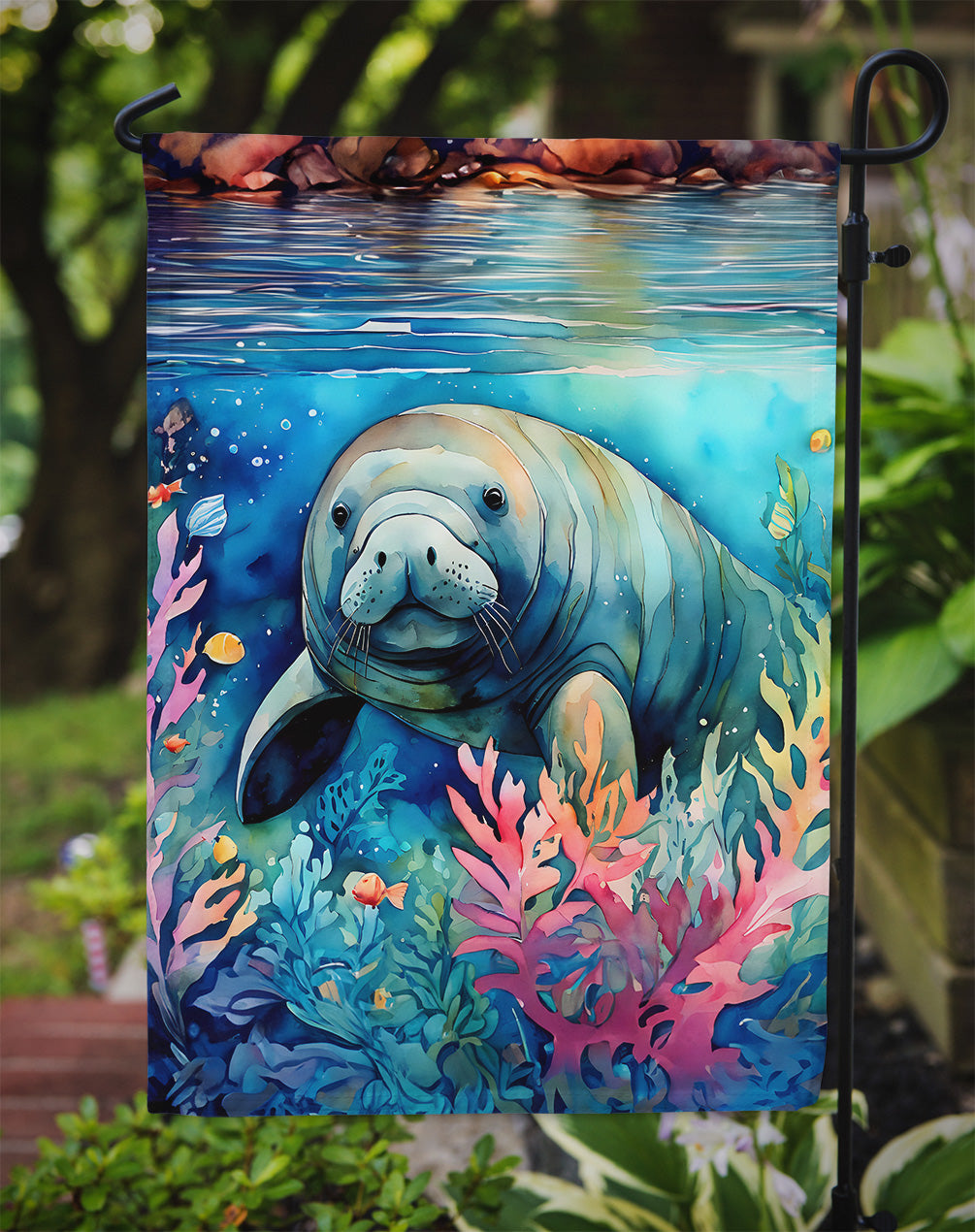 Manatee Garden Flag – Outdoor Decorative Yard Flag
