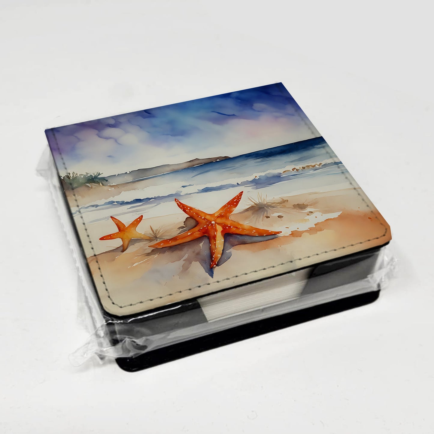 Starfish PU Leather Note Paper Holder