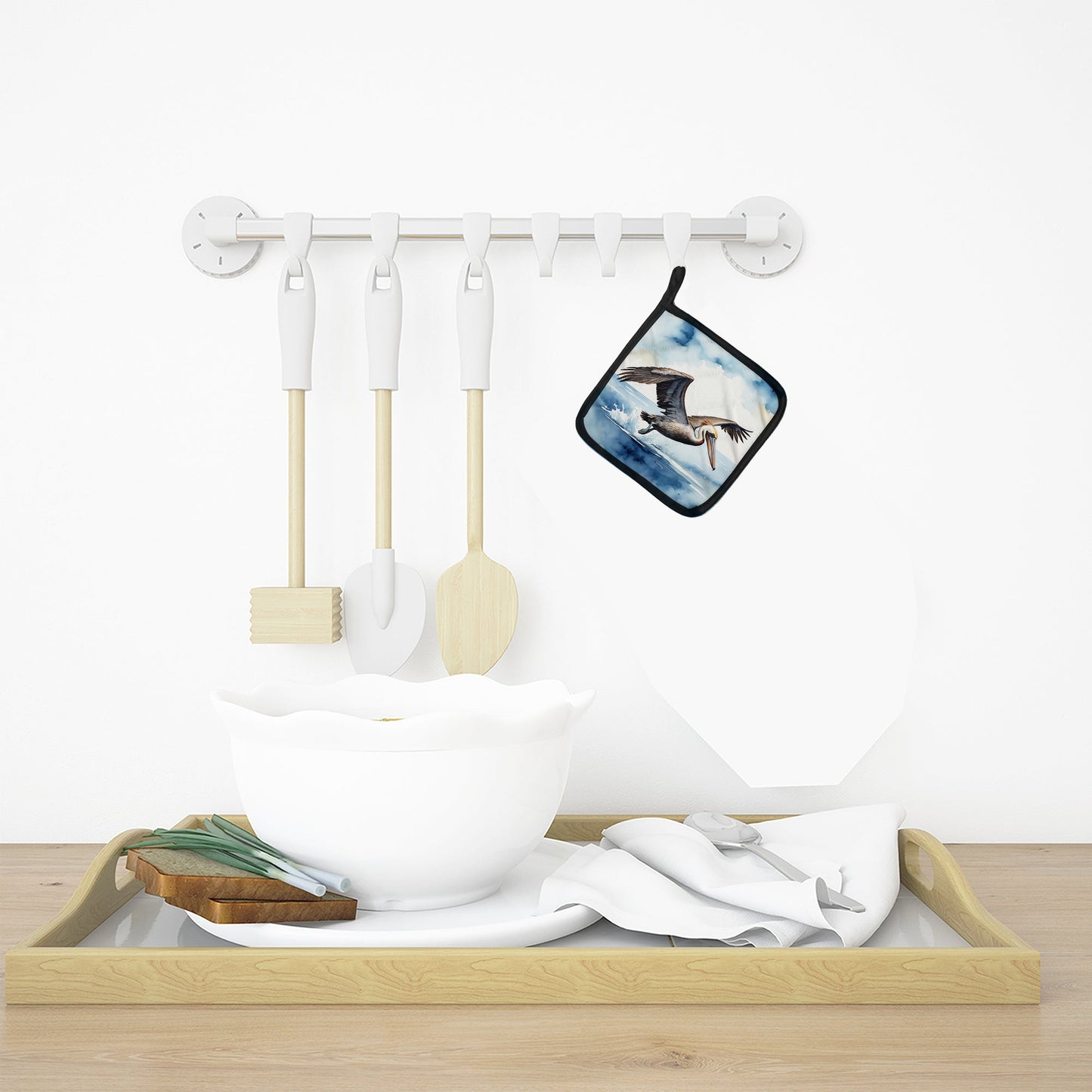 Pelican Diving Pot Holders - Set of 2 Decorative Kitchen Helpers | Made in the USA