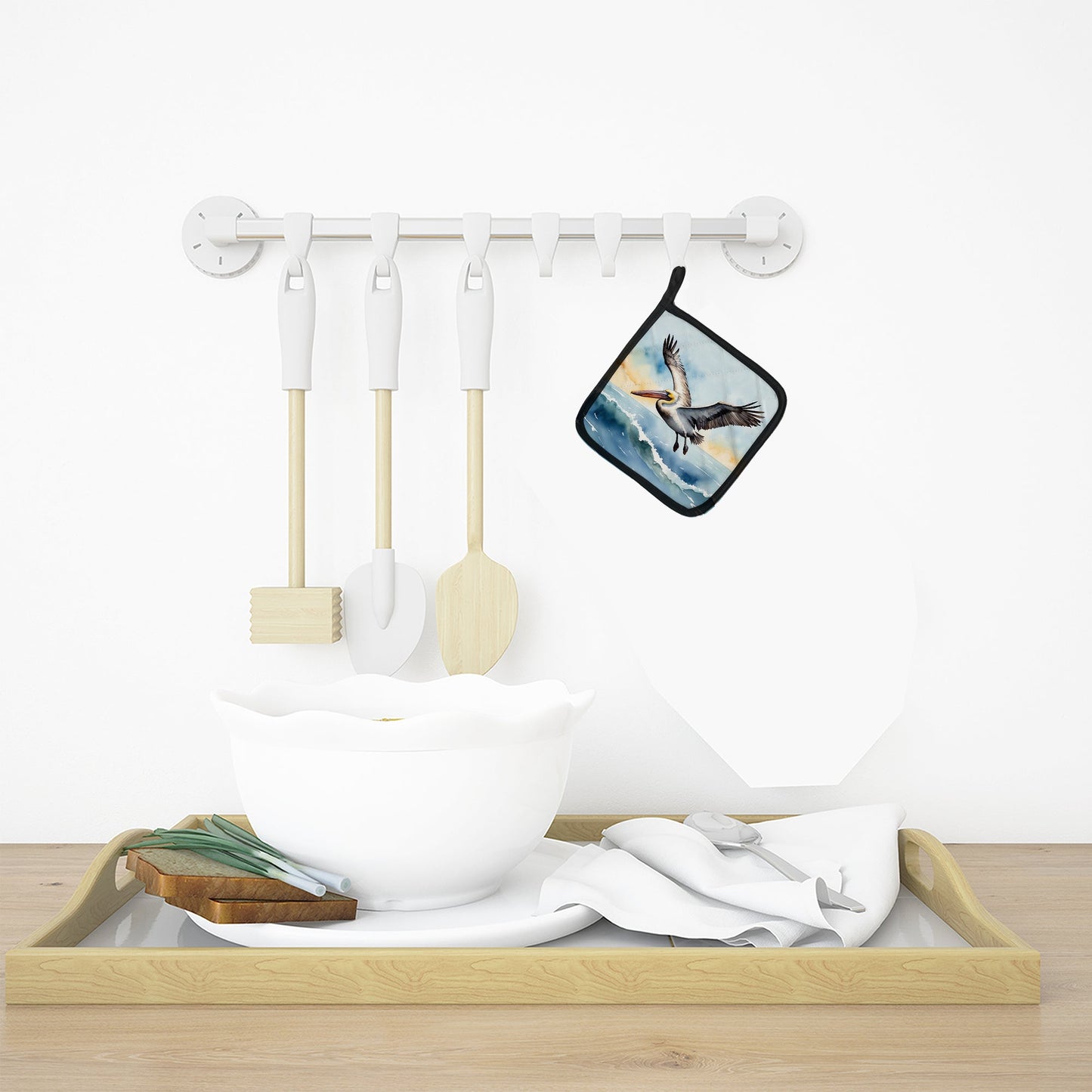 Pelican Soaring Pot Holders - Set of 2 Decorative Kitchen Helpers | Made in the USA