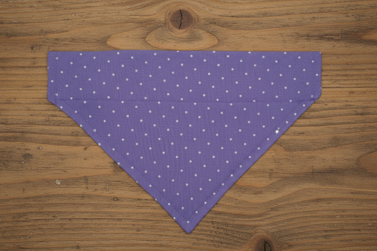 Purple Polka Dot Dog Bandana