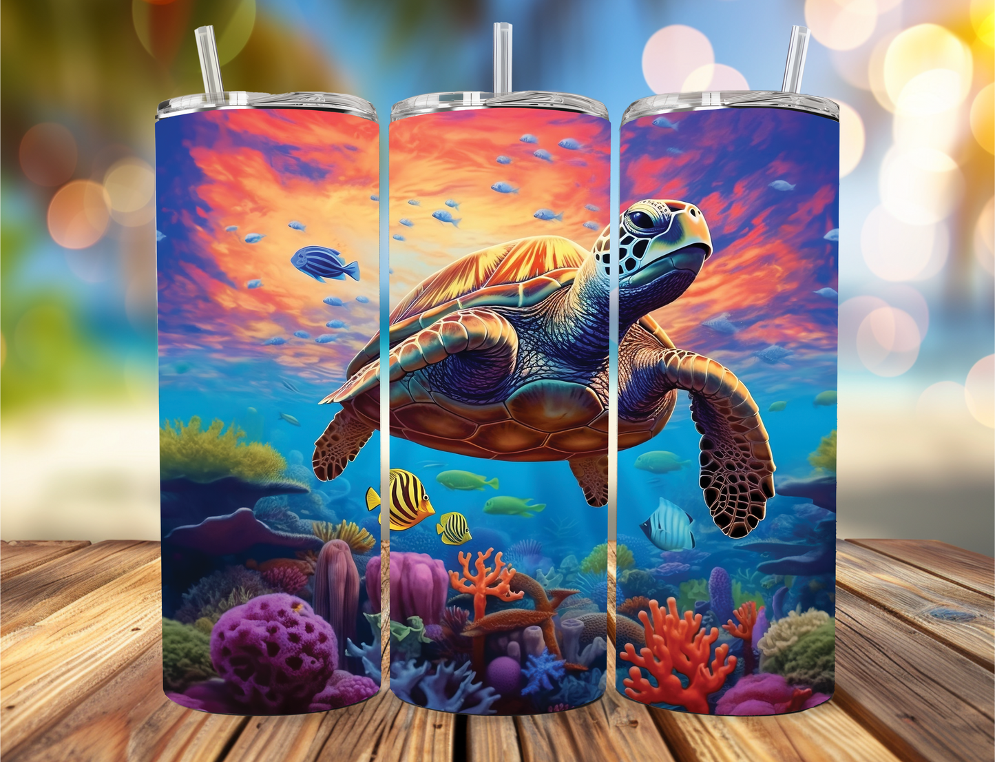 Underwater Paradise Turtle 20oz Tumbler