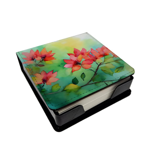 Missouri Hawthorns in Watercolor PU Leather Note Paper Holder