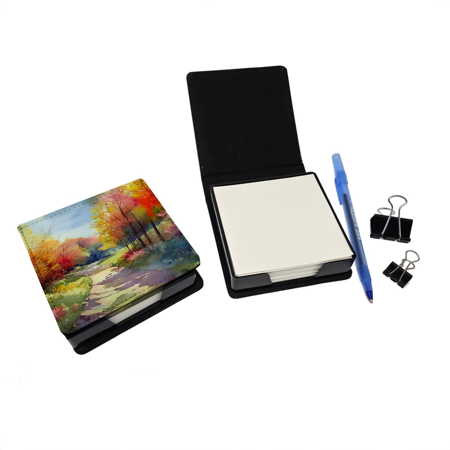 North Carolina Dogwoods in Watercolor PU Leather Note Paper Holder
