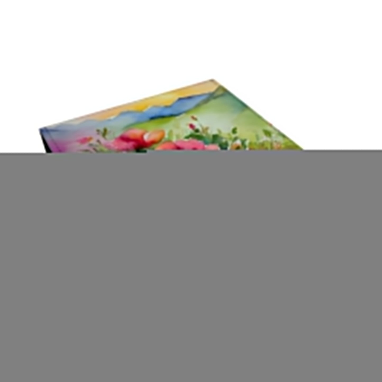 North Dakota Wild Prairie Roses in Watercolor PU Leather Note Paper Holder