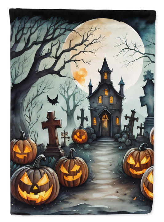 Graveyard Spooky Halloween House Flag