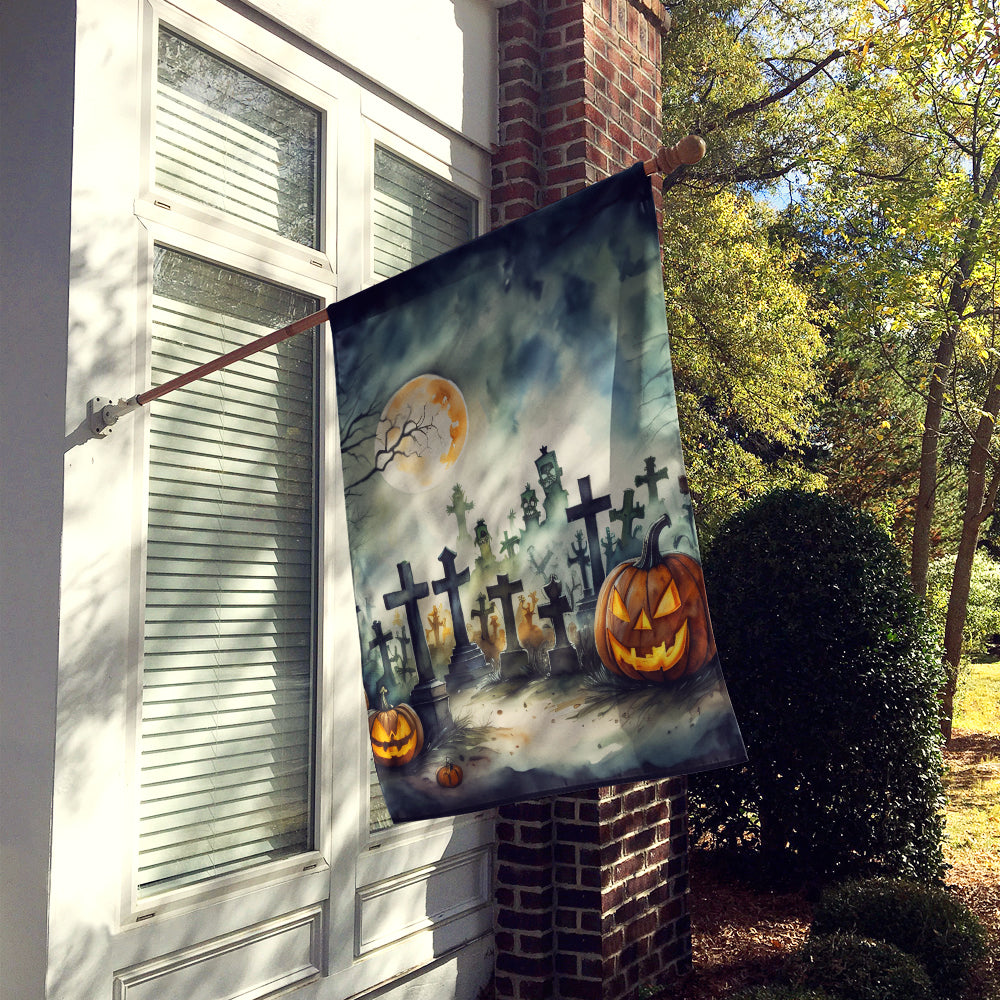 Graveyard Spooky Halloween House Flag