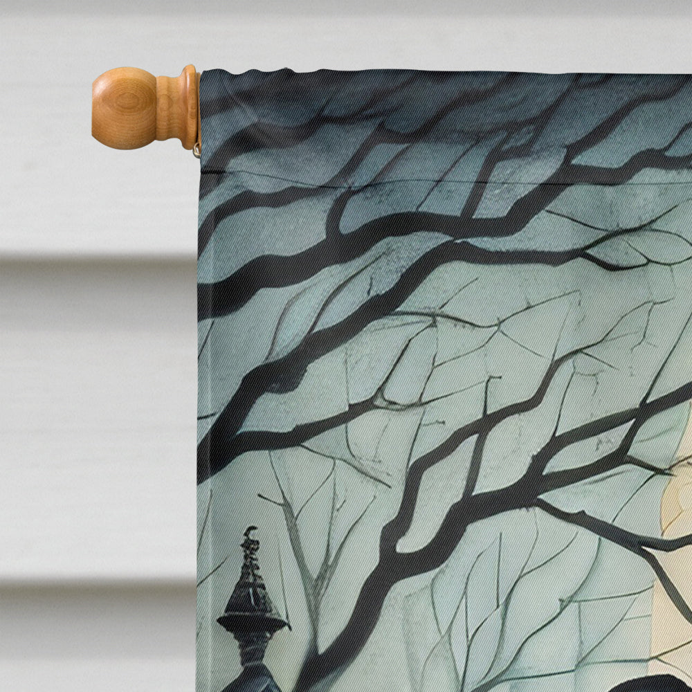 Black Cat Spooky Halloween House Flag