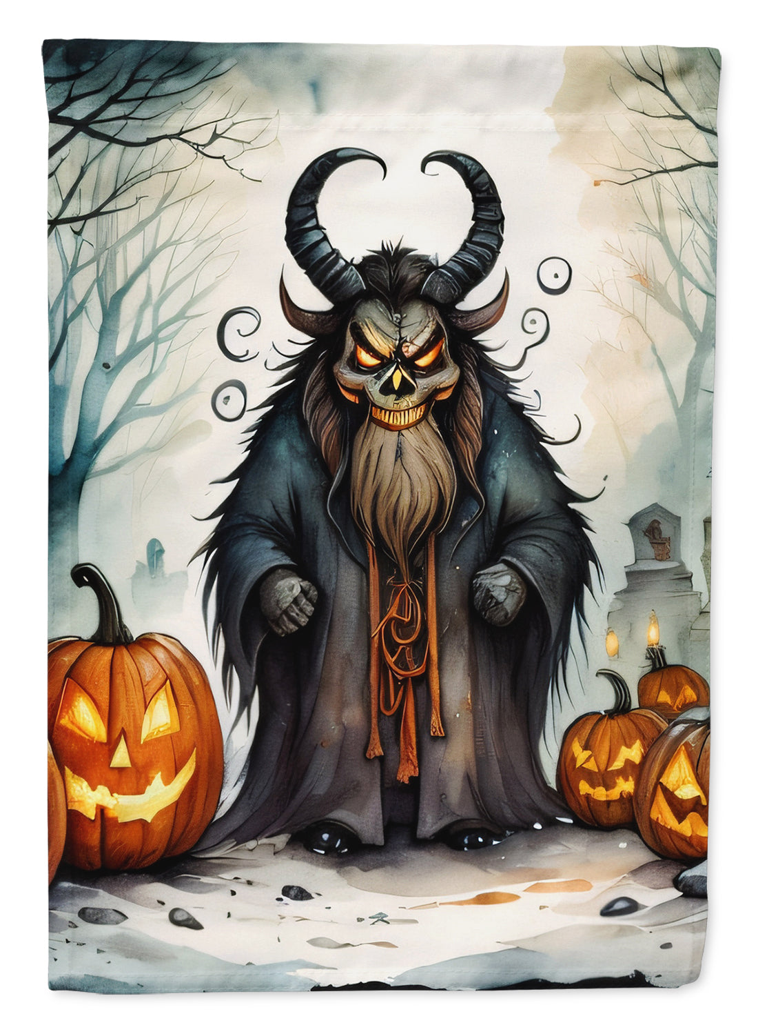 Krampus The  Demon Spooky Halloween Garden Flag – Outdoor Decorative Yard Flag