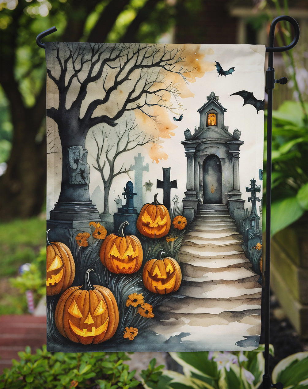 Marigold Spooky Halloween Garden Flag – Outdoor Decorative Yard Flag