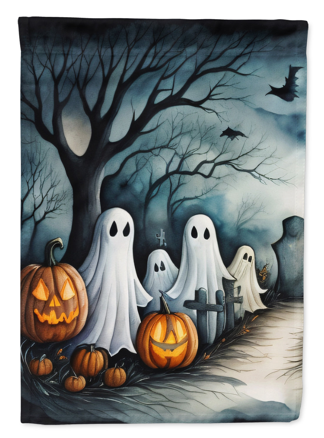 Ghosts Spooky Halloween House Flag