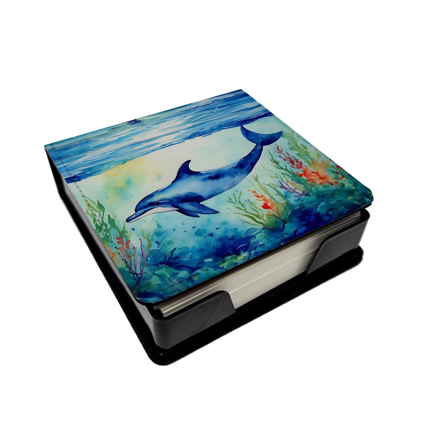 Dolphin PU Leather Note Paper Holder