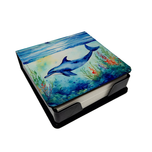Dolphin PU Leather Note Paper Holder