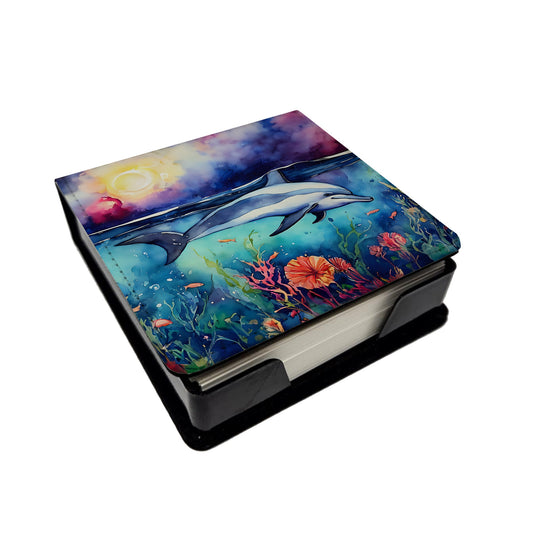 Dolphin PU Leather Note Paper Holder
