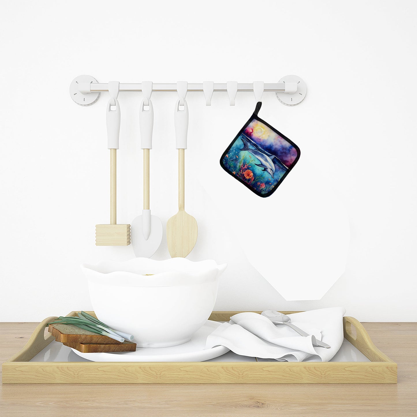 Dolphin Pot Holders - Set of 2 Decorative Kitchen Helpers | Made in the USA