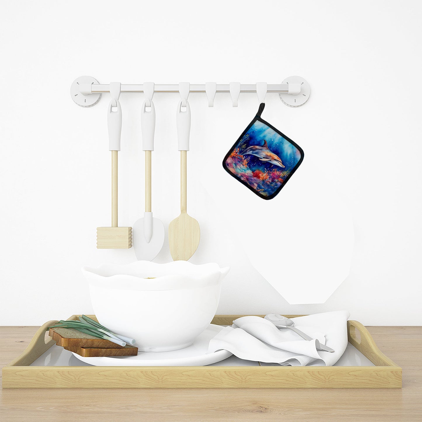 Dolphin Pot Holders - Set of 2 Decorative Kitchen Helpers | Made in the USA