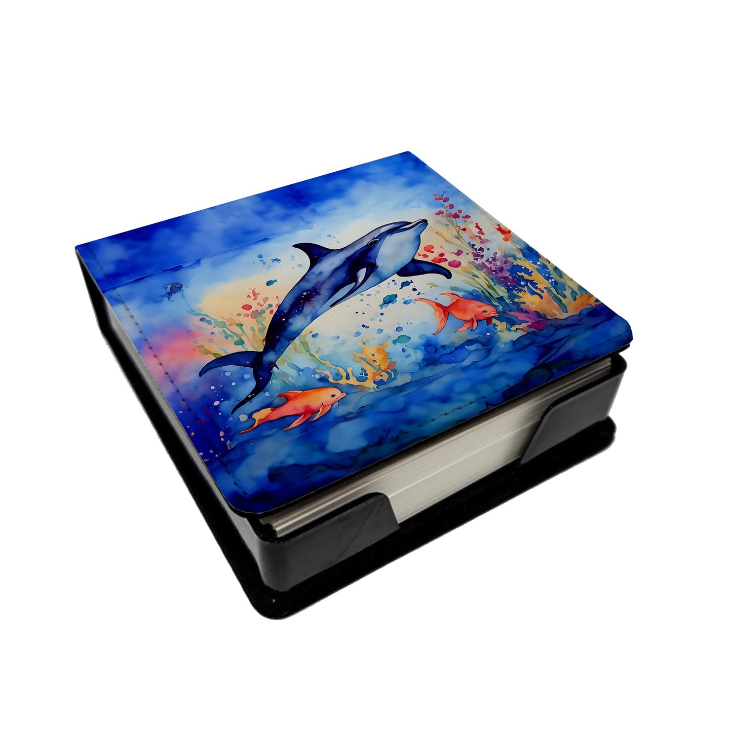 Dolphin PU Leather Note Paper Holder