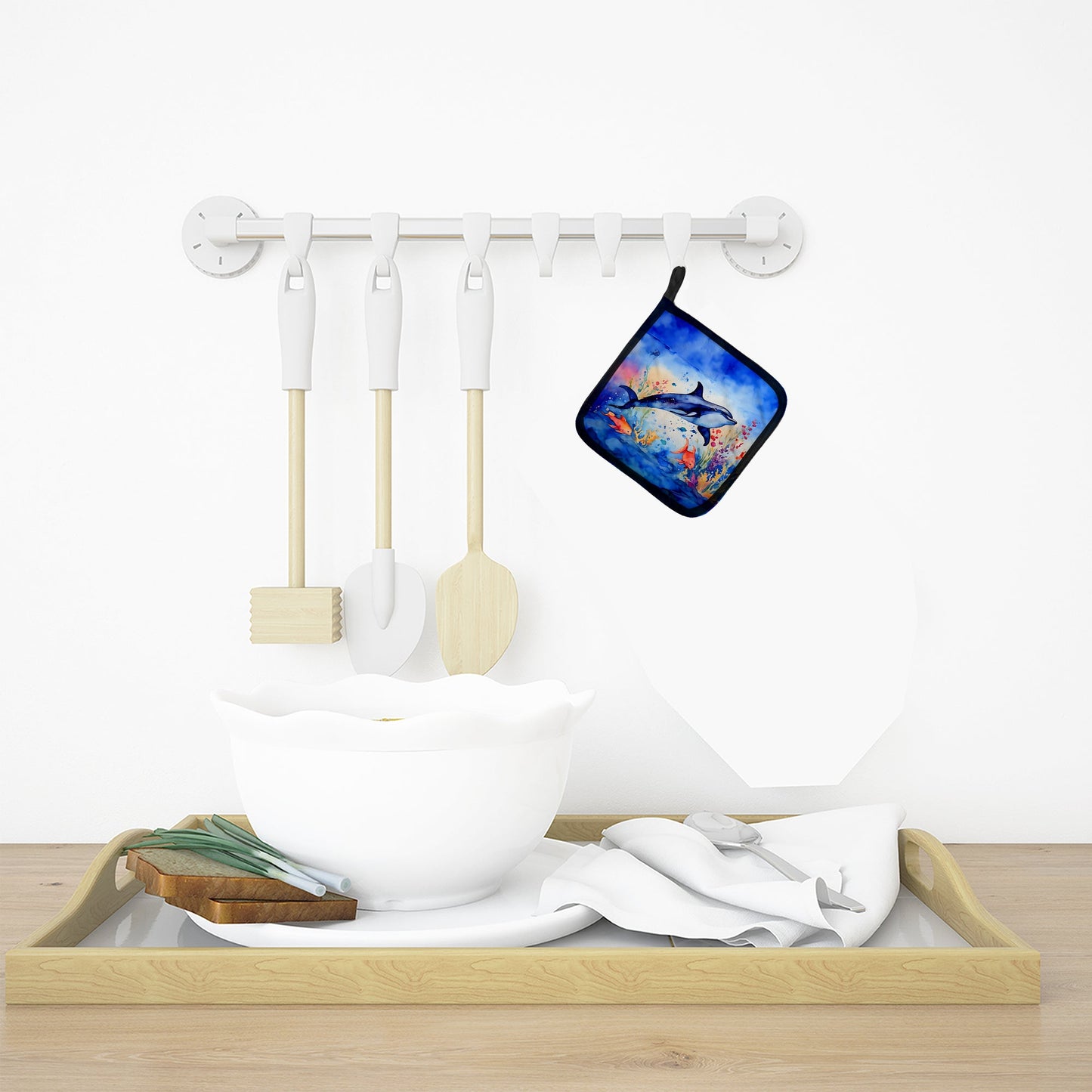 Dolphin Pot Holders - Set of 2 Decorative Kitchen Helpers | Made in the USA