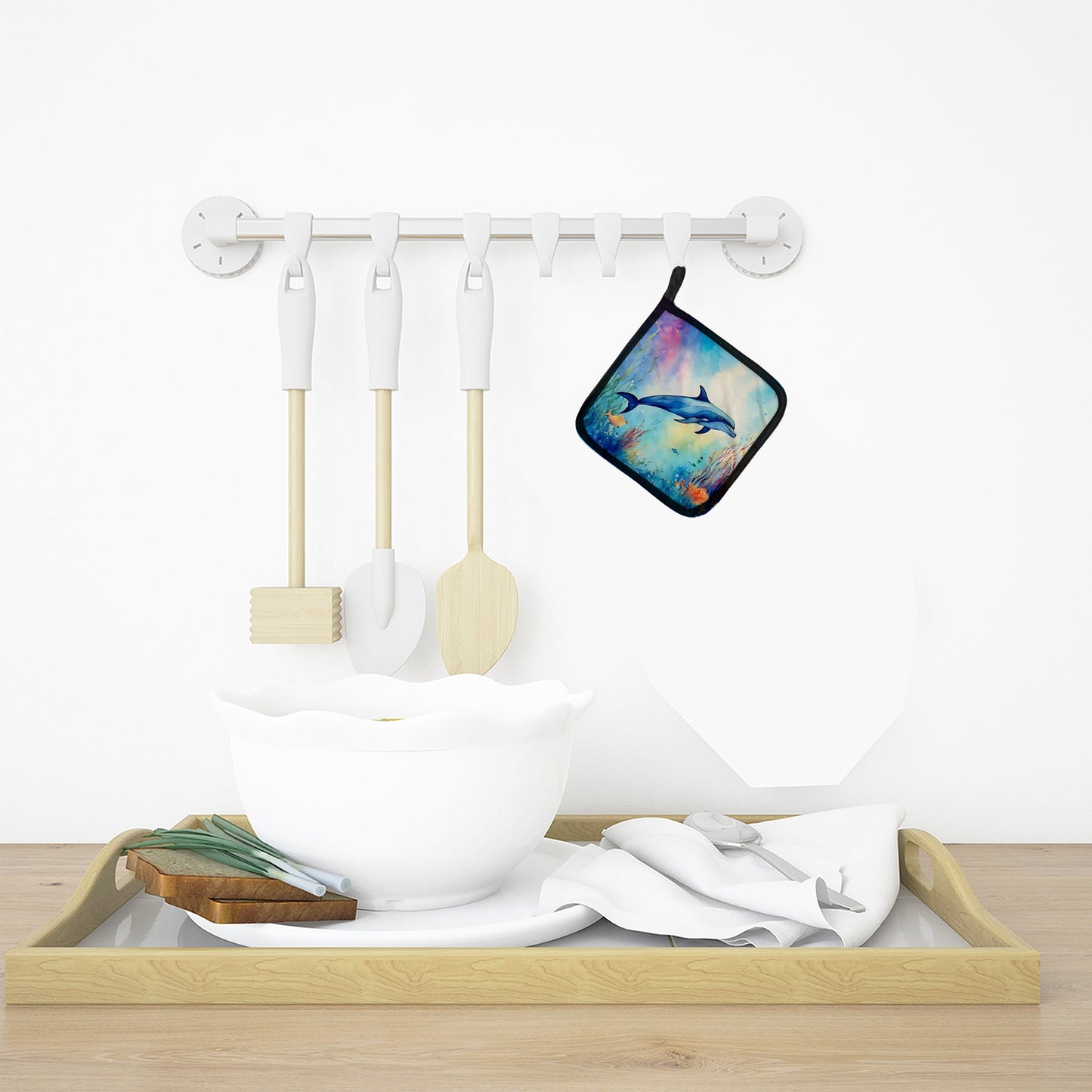 Dolphin Pot Holders - Set of 2 Decorative Kitchen Helpers | Made in the USA