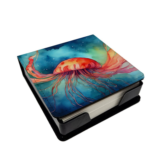 Jellyfish PU Leather Note Paper Holder