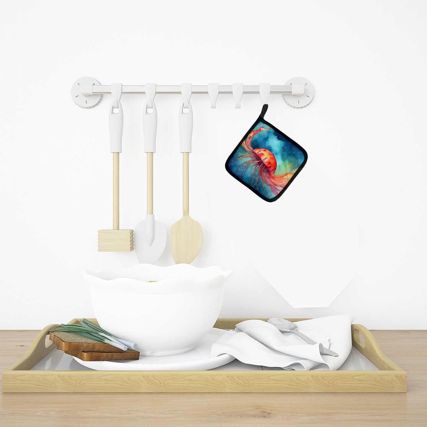 Jellyfish Pot Holders - Set of 2 Decorative Kitchen Helpers | Made in the USA