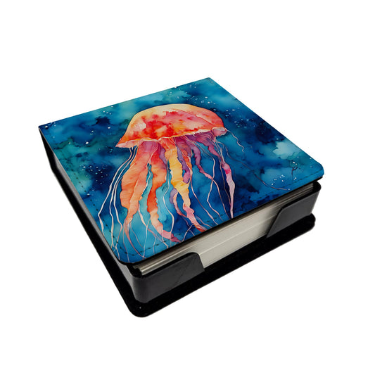 Jellyfish PU Leather Note Paper Holder