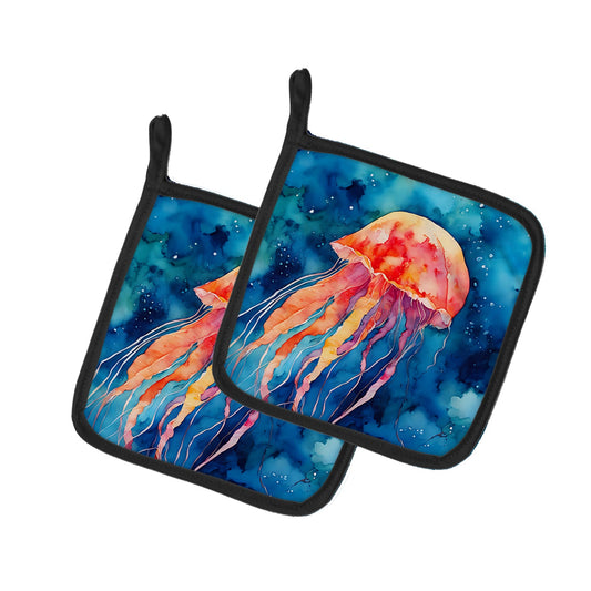 Jellyfish Pot Holders - Set of 2 Decorative Kitchen Helpers | Made in the USA
