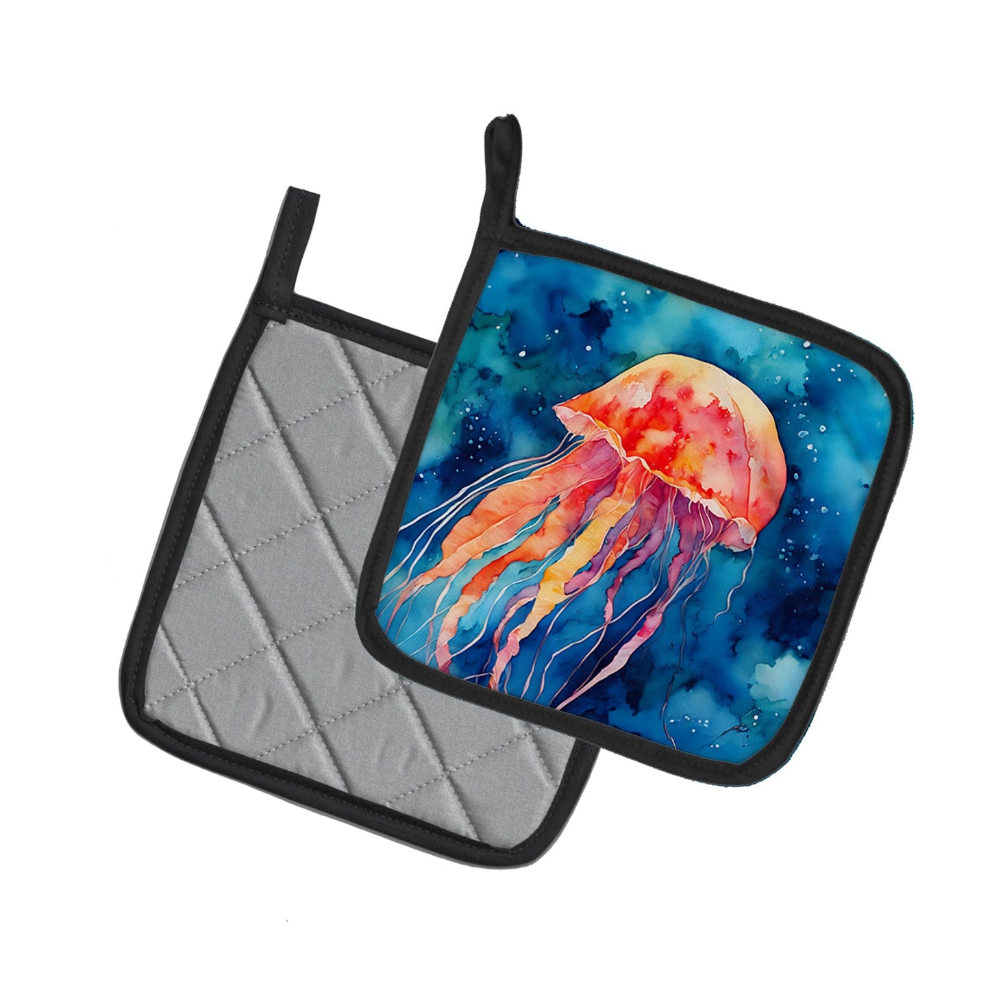 Jellyfish Pot Holders - Set of 2 Decorative Kitchen Helpers | Made in the USA