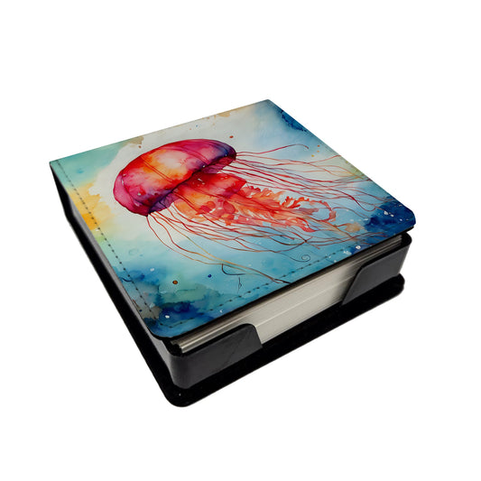 Jellyfish PU Leather Note Paper Holder