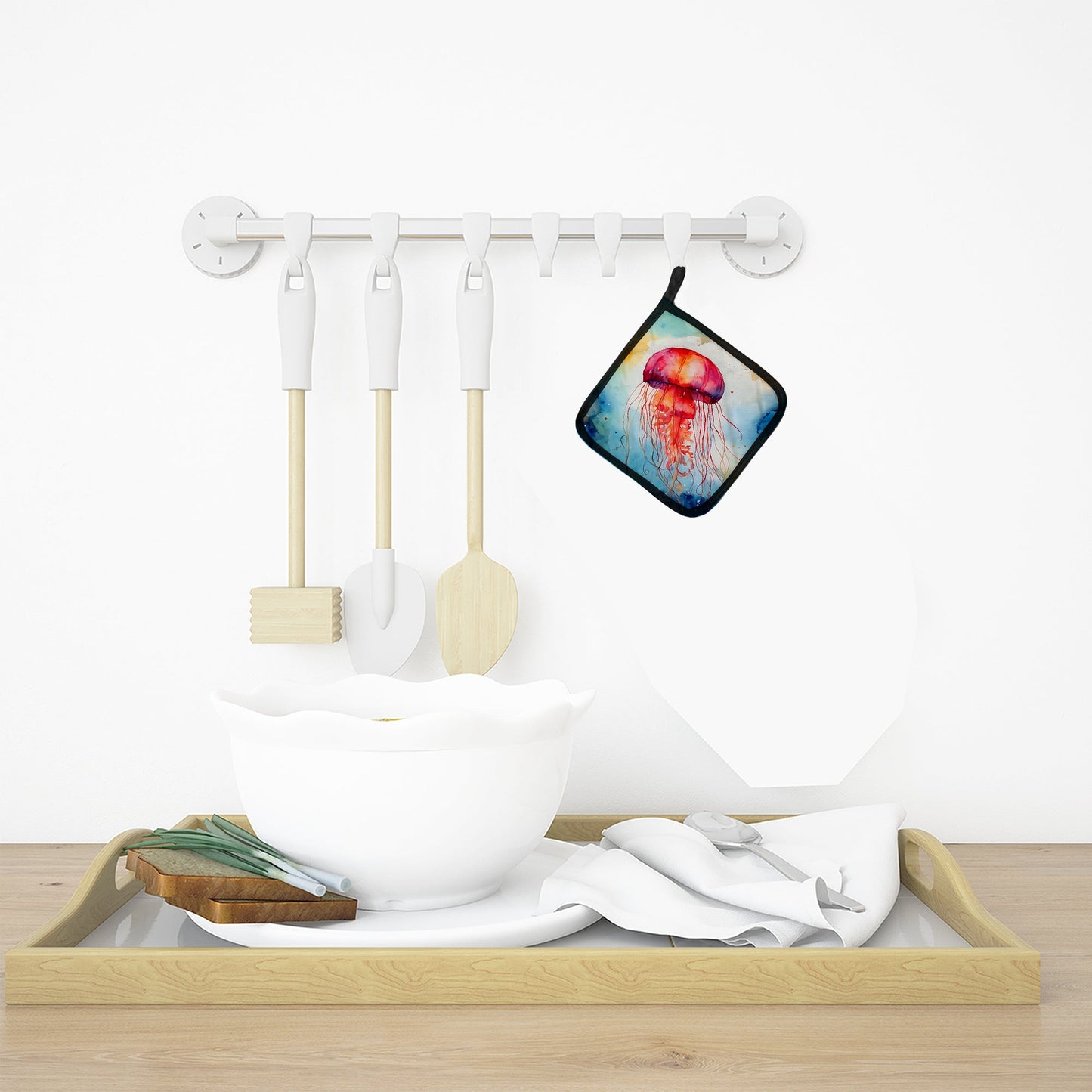 Jellyfish Pot Holders - Set of 2 Decorative Kitchen Helpers | Made in the USA