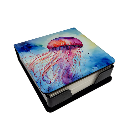 Jellyfish PU Leather Note Paper Holder