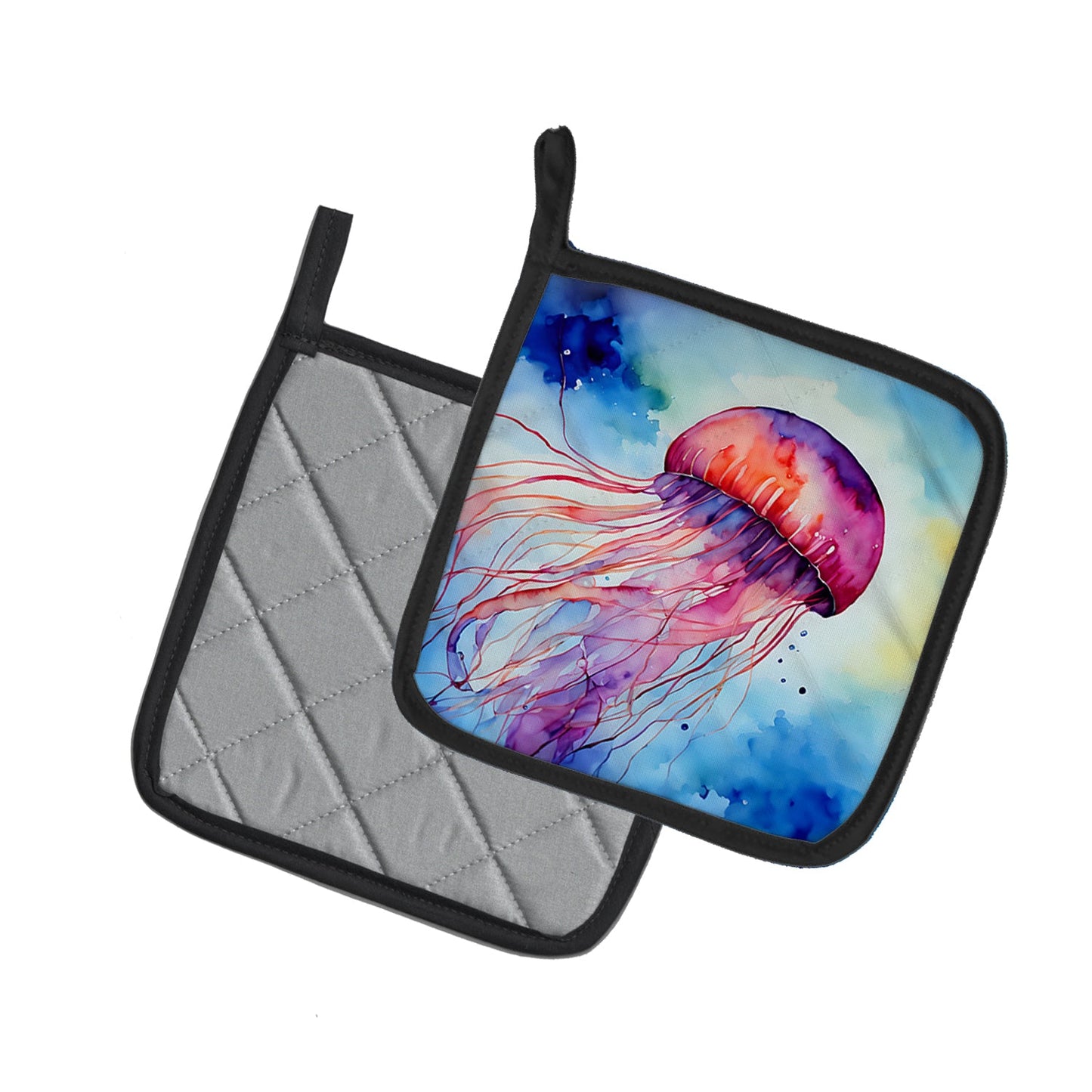 Jellyfish Pot Holders - Set of 2 Decorative Kitchen Helpers | Made in the USA