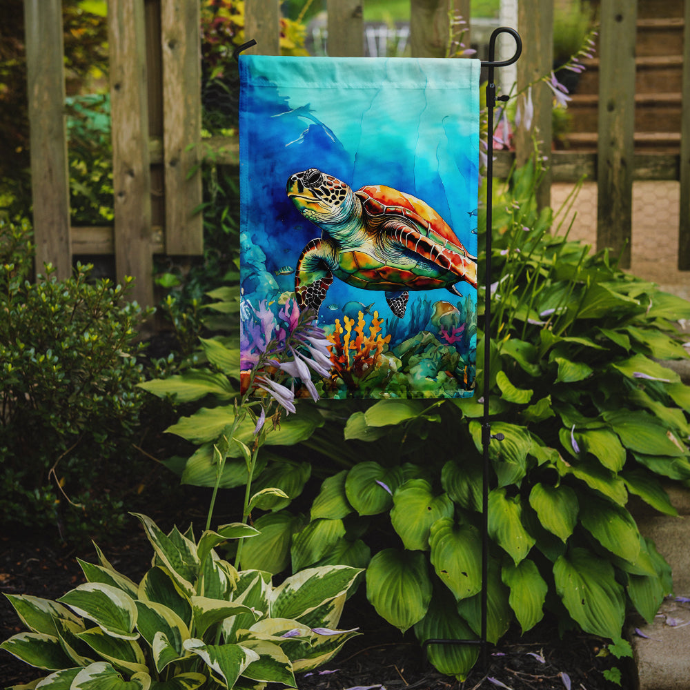 Loggerhead Sea Turtle Garden Flag – Outdoor Decorative Yard Flag
