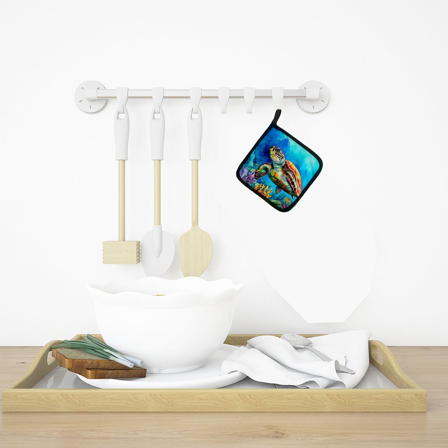 Loggerhead Sea Turtle Pot Holders - Set of 2 Decorative Kitchen Helpers | Made in the USA