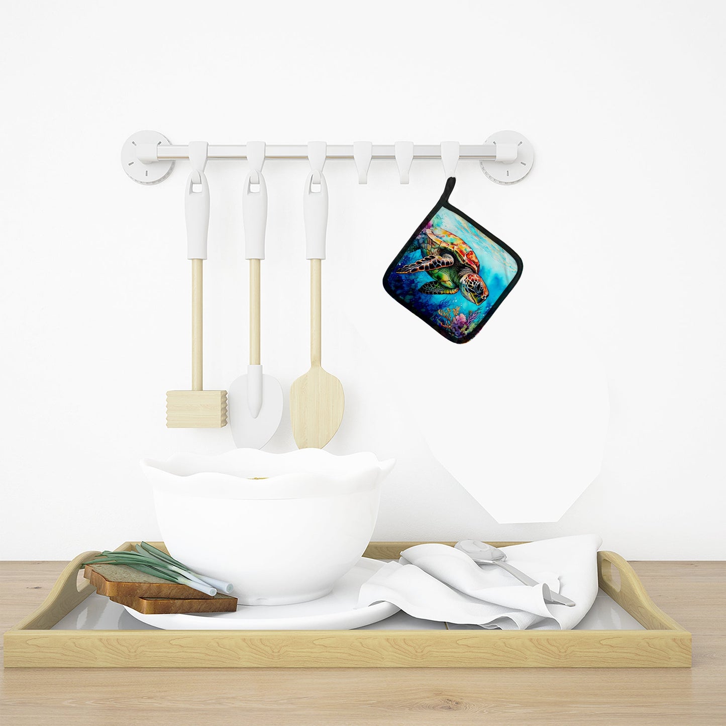 Loggerhead Sea Turtle Pot Holders - Set of 2 Decorative Kitchen Helpers | Made in the USA