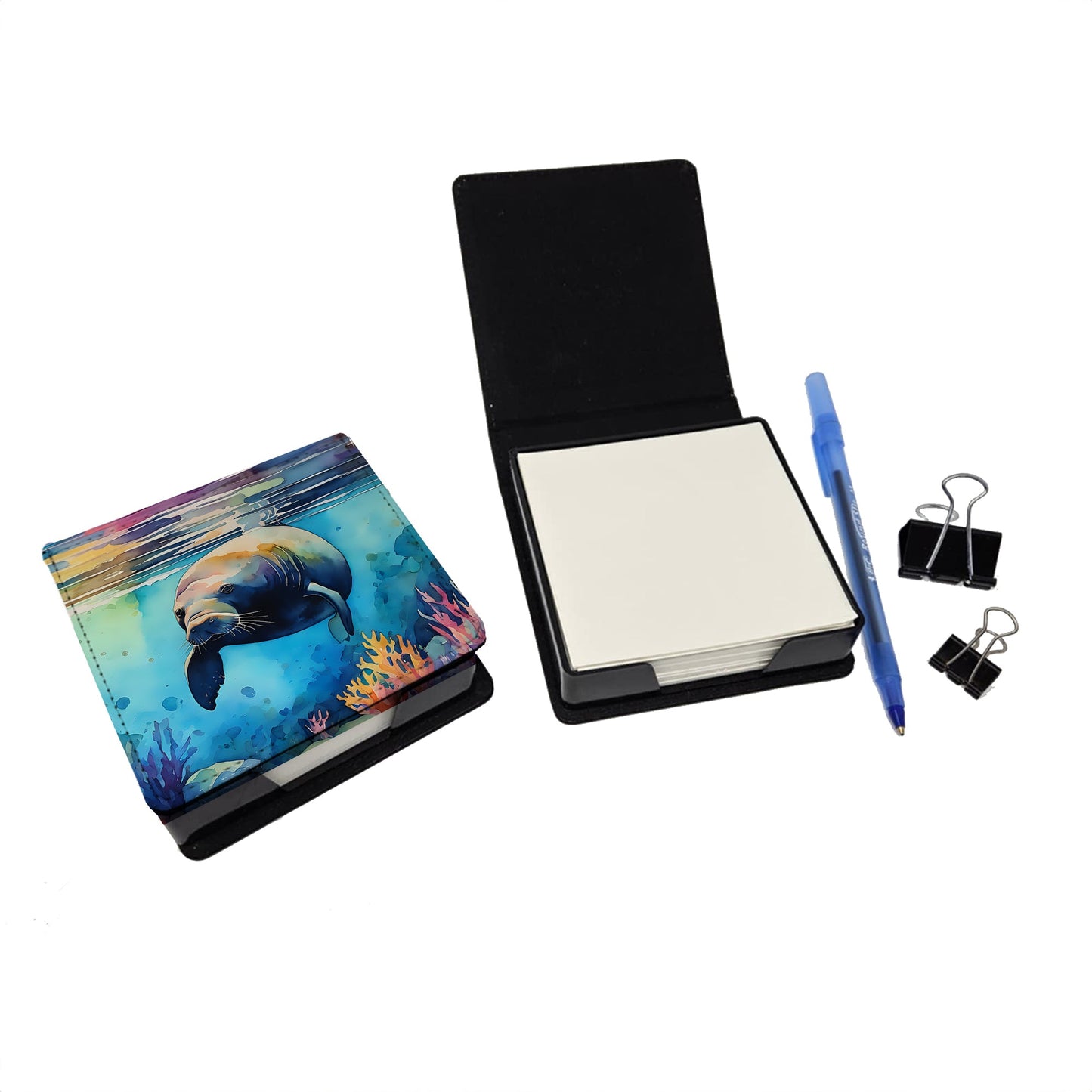 Manatee PU Leather Note Paper Holder