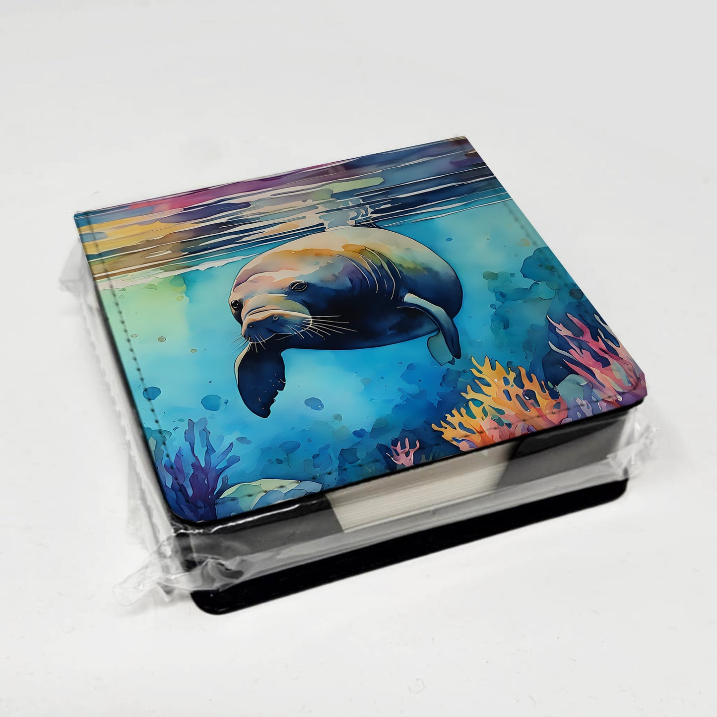 Manatee PU Leather Note Paper Holder
