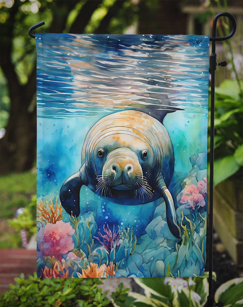 Manatee Garden Flag – Outdoor Decorative Yard Flag