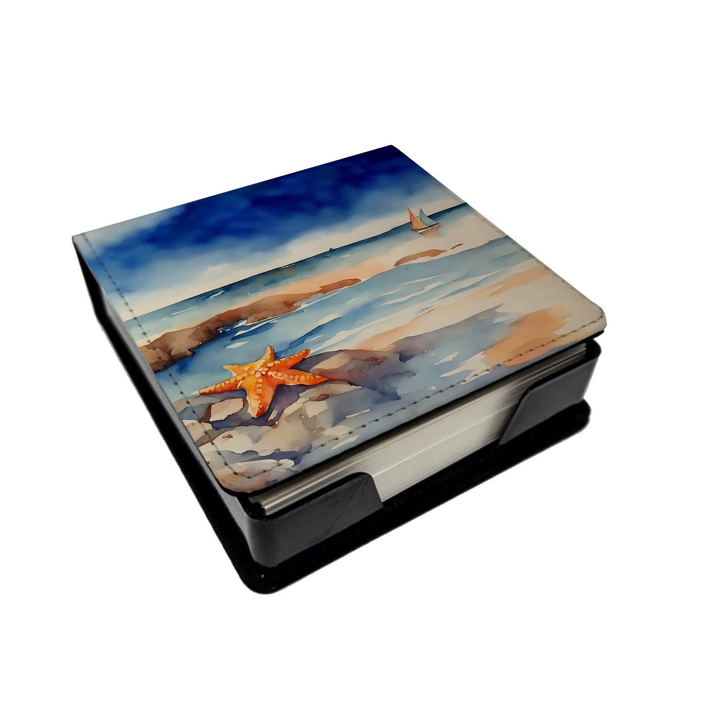 Starfish PU Leather Note Paper Holder