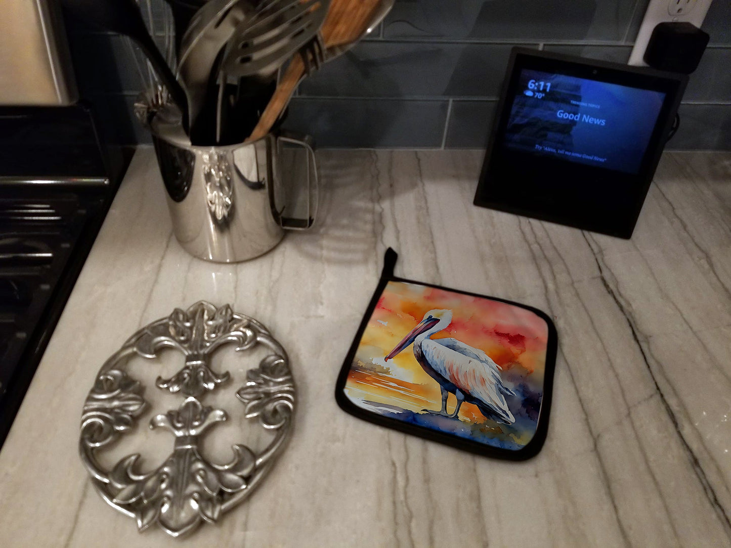 Pelican Pot Holders - Set of 2 Decorative Kitchen Helpers | Made in the USA