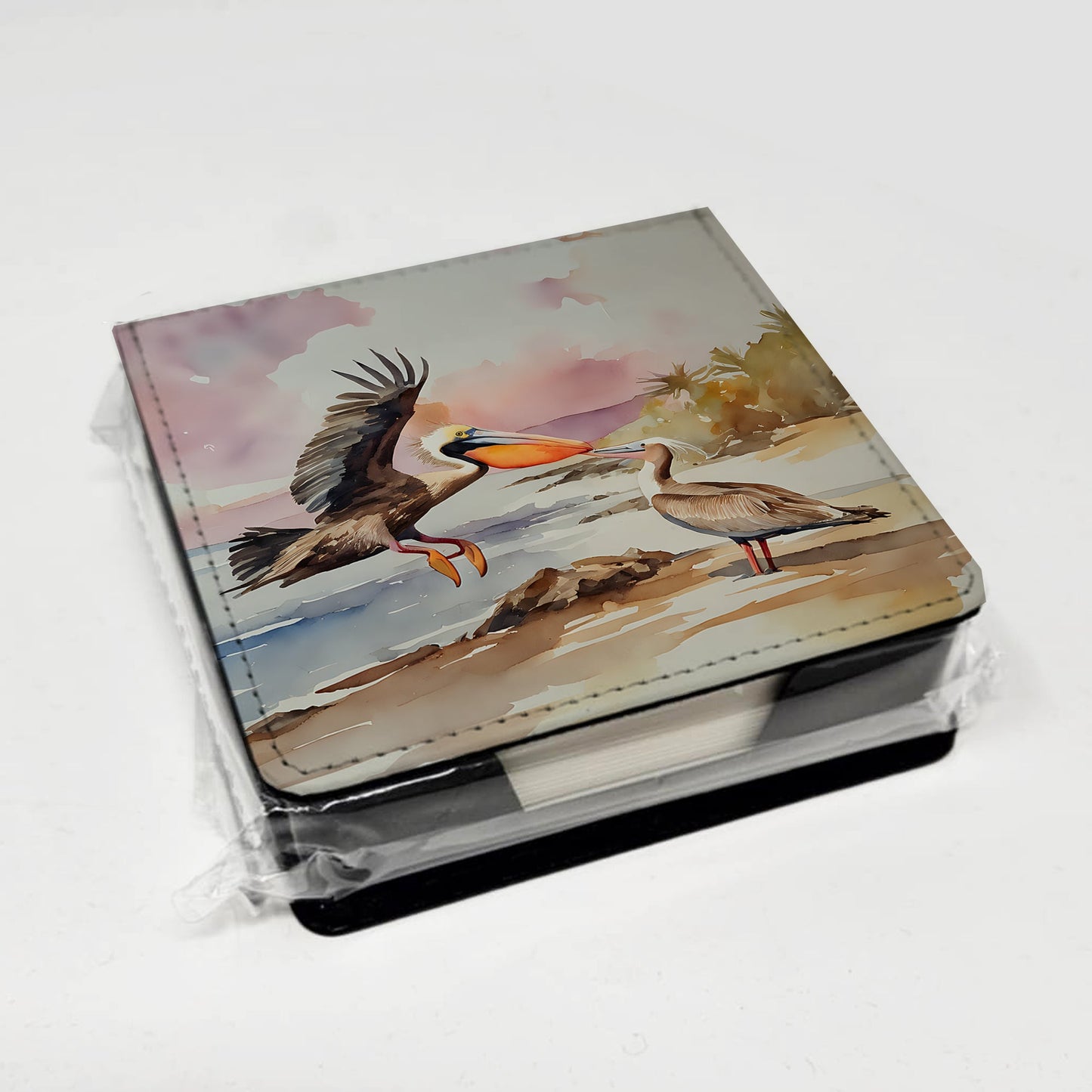 Pelican PU Leather Note Paper Holder