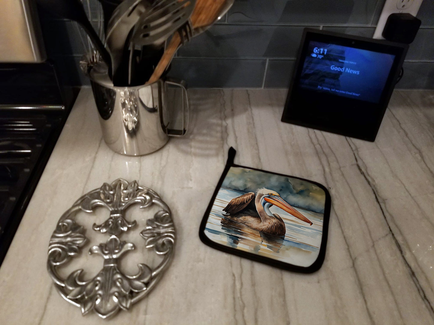 Pelican Pot Holders - Set of 2 Decorative Kitchen Helpers | Made in the USA