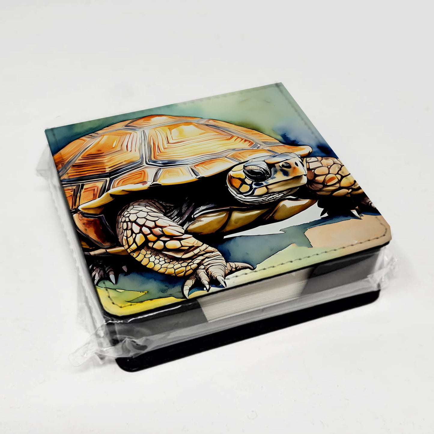 Turtles Tortoises PU Leather Note Paper Holder