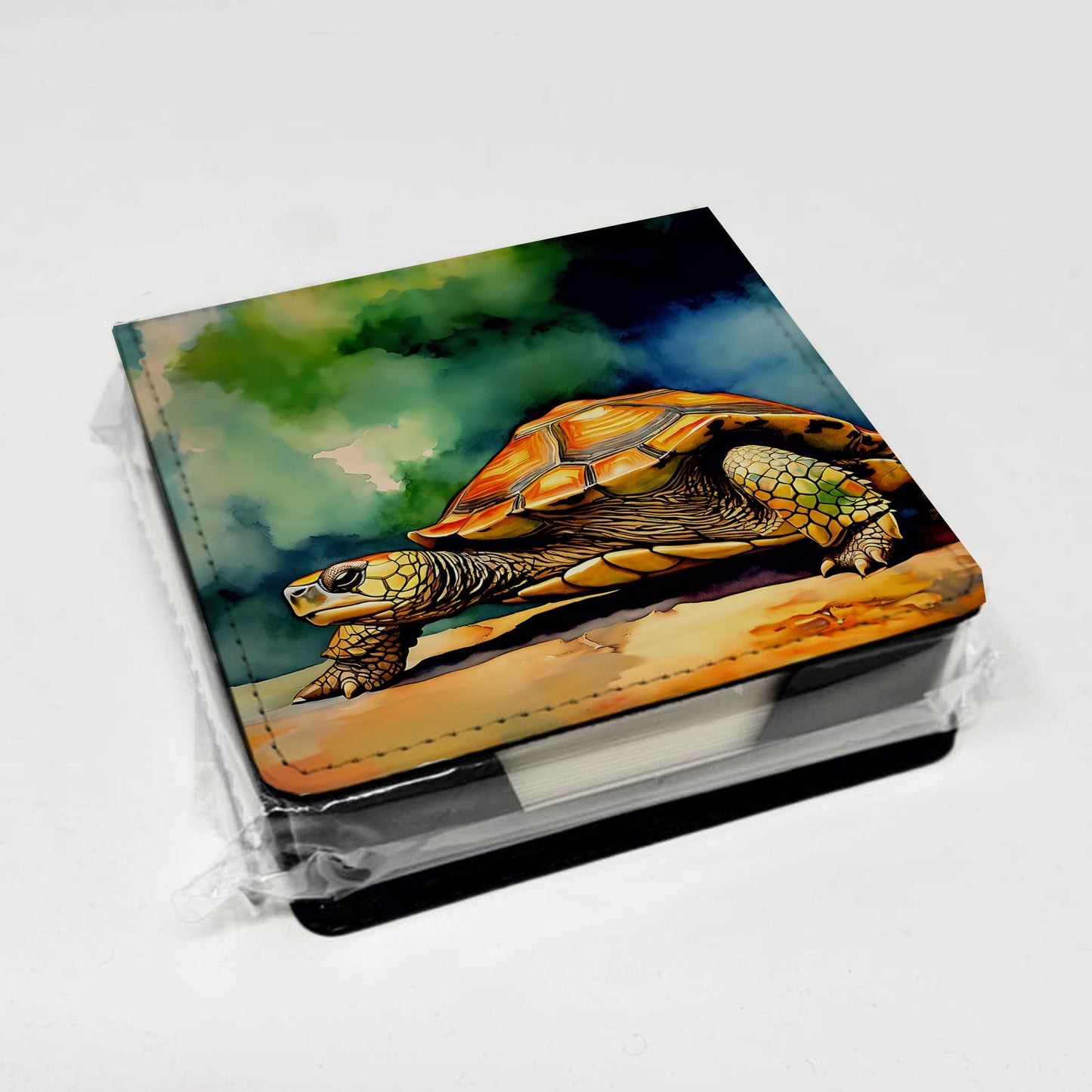 Turtles Tortoises PU Leather Note Paper Holder