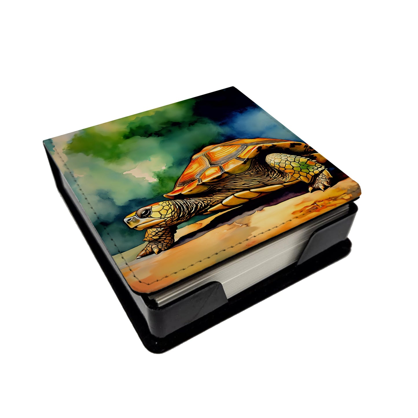 Turtles Tortoises PU Leather Note Paper Holder
