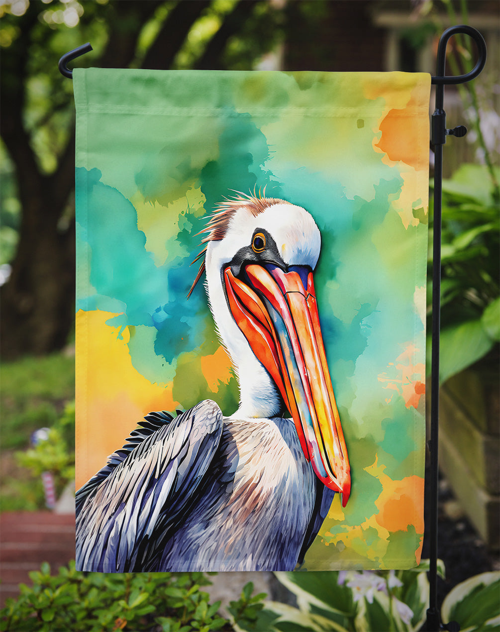 Pelican Garden Flag - Hippie Aniimals - Animal-Themed Yard Decor