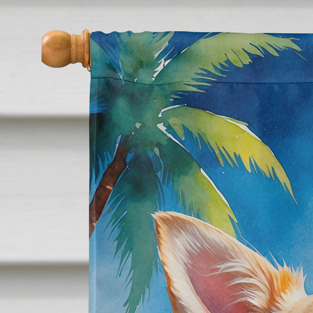 Chihuahua Summer Beach Time House Flag