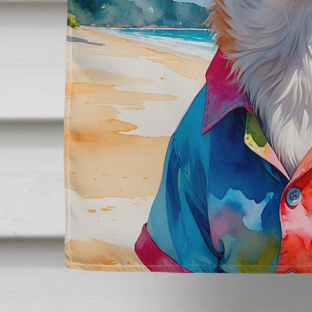 Chihuahua Summer Beach Time House Flag
